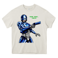 Cream 8bit robocop Heavy Core Tee - artisFamous