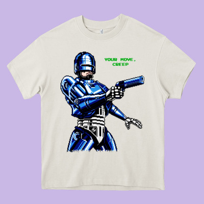 8bit Robocop Heavy Core Tee Designed By Artisfamous