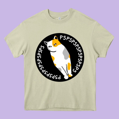 Calico Cat Heavy Core Tee Designed By Artisfamous