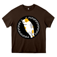 Chocolate Brown calico cat Heavy Core Tee - artisFamous