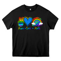 Black Peace Love Pride Heavy Core Tee - Jasminsmagicworld