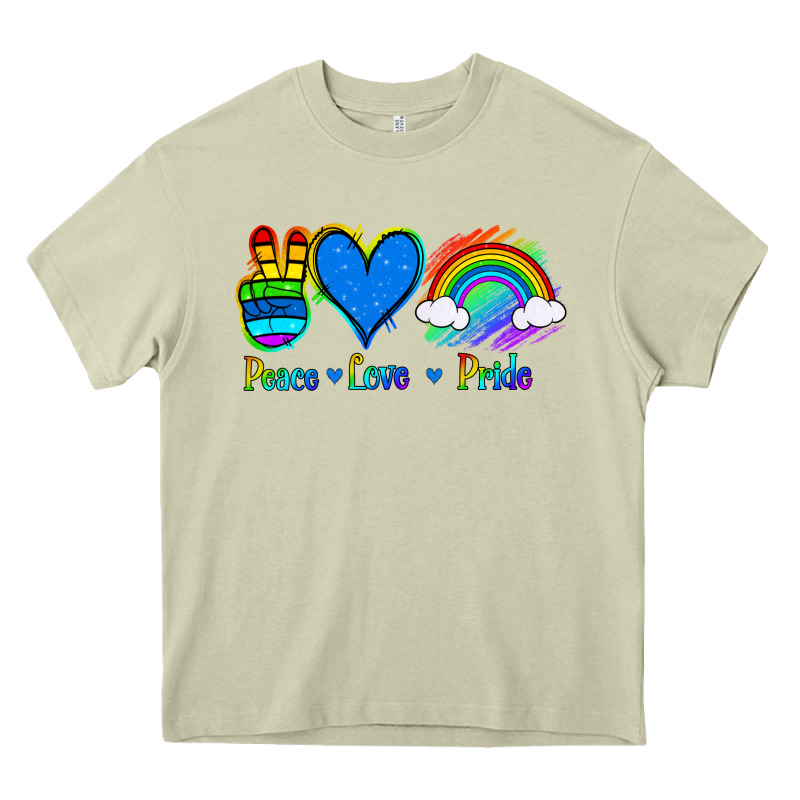 Peace Love Pride Heavy Core Tee by Jasminsmagicworld | Teevron