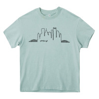 Arona pittsburgh skyline city Heavy Core Tee - artisFamous