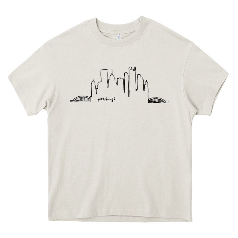 Pittsburgh Skyline City Heavy Core Tee by artisFamous | Teevron