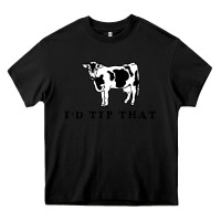 Black i'd tip that funny cow tipping design Heavy Core Tee - artisFamous