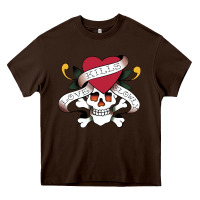 Chocolate Brown Funny Ed Hardy Sarcasme Saying New Heavy Core Tee - artisFamous