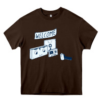 Chocolate Brown analog retirement Heavy Core Tee - artisFamous