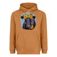Meerkat Black Angus with Sunflower Heavyweight Hoodie - Jasminsmagicworld