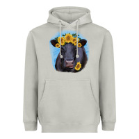 Moon Dust Black Angus with Sunflower Heavyweight Hoodie - Jasminsmagicworld