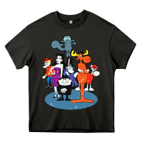 Asphalt rocky & bullwinkle and friends Heavy Core Tee - artisFamous