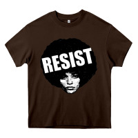 Chocolate Brown angela davis speaking Heavy Core Tee - artisFamous