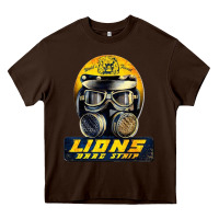 Chocolate Brown lions drag speed Heavy Core Tee - artisFamous