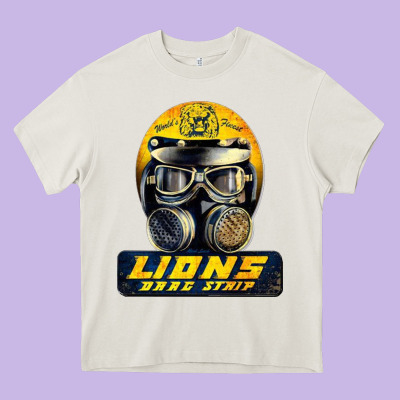 Lions Drag Speed Heavy Core Tee Designed By Artisfamous