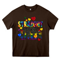 Chocolate Brown straight against hate Heavy Core Tee - FaDigitalArtStudio
