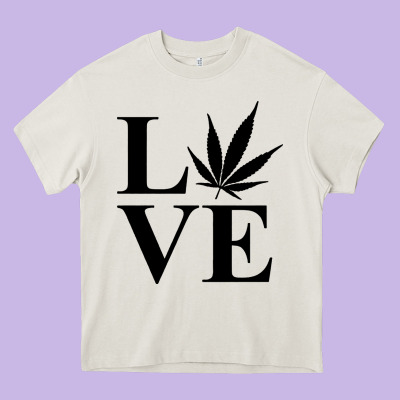 Love Weed 420 Heavy Core Tee Designed By Artisfamous