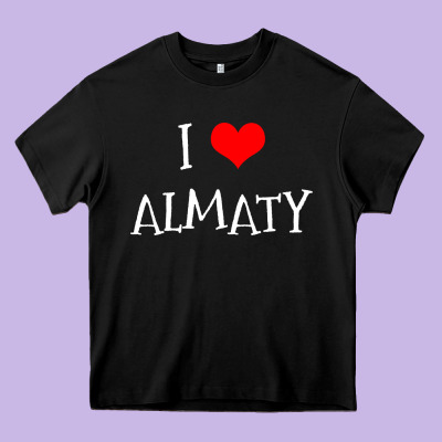I Love Almaty City Heavy Core Tee Designed By Artisfamous