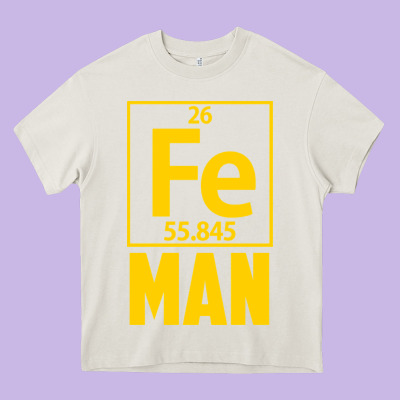 Fe Man Funny Superhero For Halloween Heavy Core Tee Designed By Artisfamous