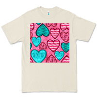 Bone valentines day hearts seamless pattern Premium Tee - BundleAndBundleShop