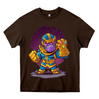 Chocolate Brown cartoons super hero Strong Hands Heavy Core Tee - artisFamous