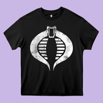 Vintage Cobra Symbol Heavy Core Tee Designed By Artisfamous