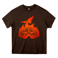 Chocolate Brown squaw valley winter olympics 1960 Heavy Core Tee - artisFamous