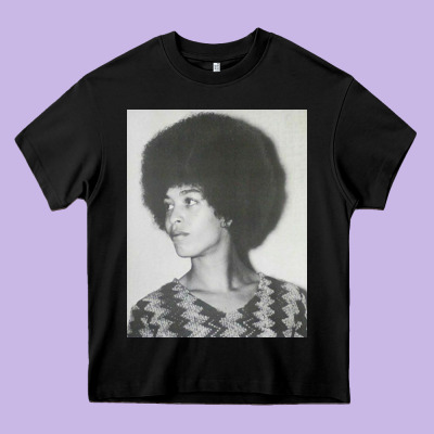 Angela Davis Speaking Heavy Core Tee Designed By Artisfamous