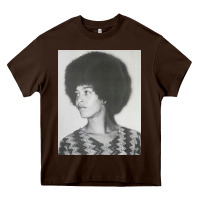 Chocolate Brown angela davis speaking Heavy Core Tee - artisFamous