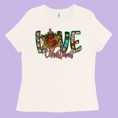 Love Snowman Ladies Tee Designed By Cowhidedigitalart