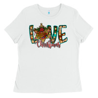 White Love Snowman Ladies Tee - CowhideDigitalArt