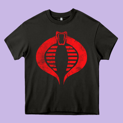 Vintage Cobra Symbol Heavy Core Tee Designed By Artisfamous