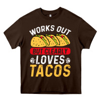 Chocolate Brown tacos work out gym gift classic Heavy Core Tee - artisFamous