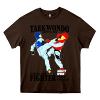 Chocolate Brown taekwondo sport art Heavy Core Tee - artisFamous
