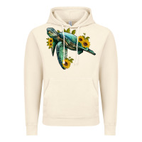 Vintage Artic sea turtle with sunflowers Vintage Hoodie - Artiststas