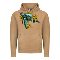 Vintage Camel sea turtle with sunflowers Vintage Hoodie - Artiststas