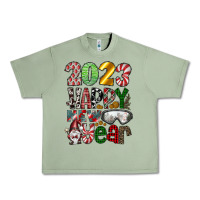 Oil Green 2023 Happy New Year Urban Heavy Tee - CowhideDigitalArt