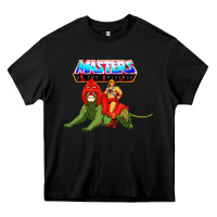 Black he man and battle cat Heavy Core Tee - artisFamous