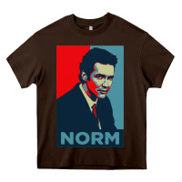 Chocolate Brown norm macdonald comedian Heavy Core Tee - artisFamous