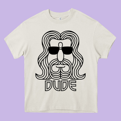 Dude The Big Lebowski Heavy Core Tee Designed By Artisfamous