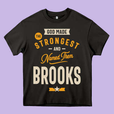 Brooks Personalized Name Birthday Gift Heavy Core Tee Designed By Artisfamous