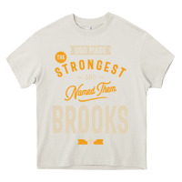 Cream Brooks Personalized Name Birthday Gift Heavy Core Tee - artisFamous