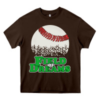 Chocolate Brown field of dreams Heavy Core Tee - artisFamous
