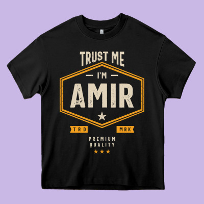 Amir Personalized Name Birthday Gift Heavy Core Tee Designed By Artisfamous