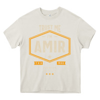 Cream Amir Personalized Name Birthday Gift Heavy Core Tee - artisFamous