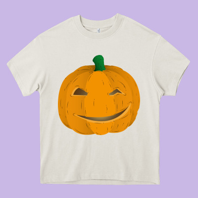 Pumpkin Heavy Core Tee Designed By Artisfamous