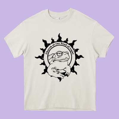 Church Of The Toad Of Light Psychedelic Frog Heavy Core Tee Designed By Artisfamous