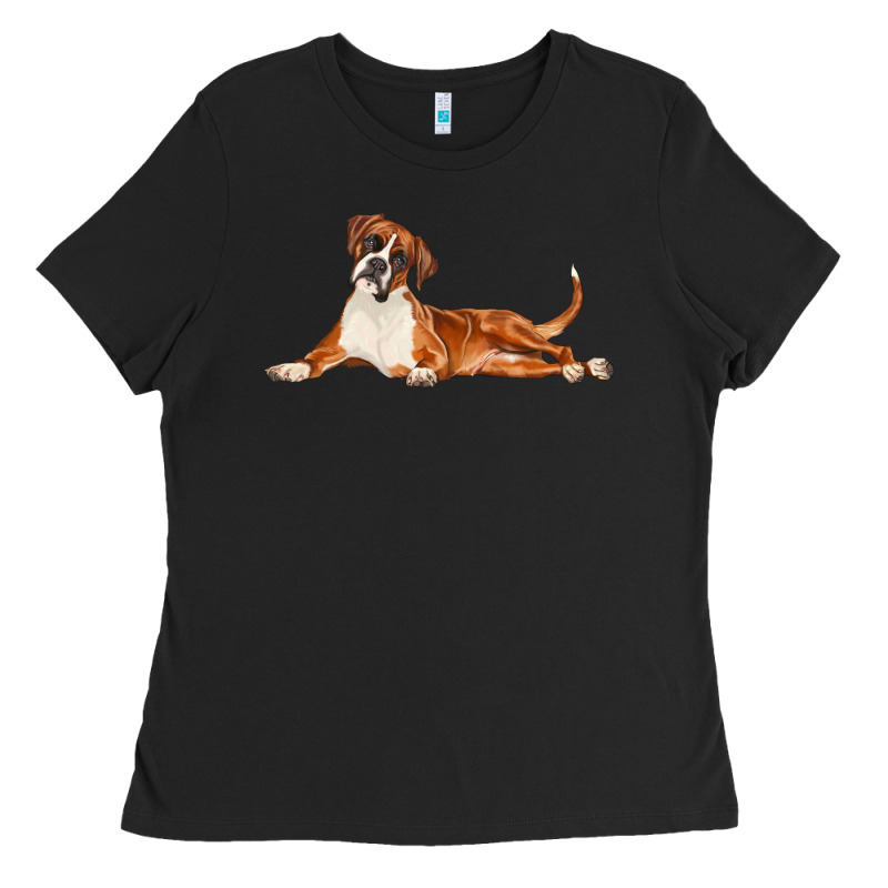 Boxer Dog Illustrations Ladies Tee by LillyAllenDesigns | Teevron