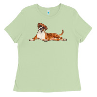 Matcha Boxer Dog Illustrations Ladies Tee - LillyAllenDesigns