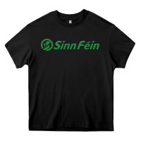 Black SINN FÉIN PARTY IN UNITED KINGDOM Heavy Core Tee - artisFamous