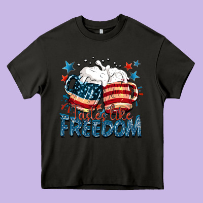 Tastes Like Freedom Heavy Core Tee Designed By Fadigitalartstudio