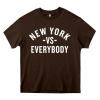 Chocolate Brown new york vs everybody Heavy Core Tee - artisFamous